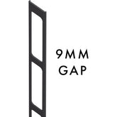 9MM SPACING Aluminium slat gap insert 2100MM LONG